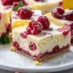 Lemon Raspberry Cheesecake Bars – A tangy, creamy, and fruity delight!