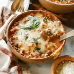 Extra Cheesy Creamy Lasagna Soup