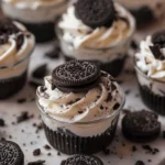 Mini Oreo Dessert Cups with Whipped Cream Cheese Filling