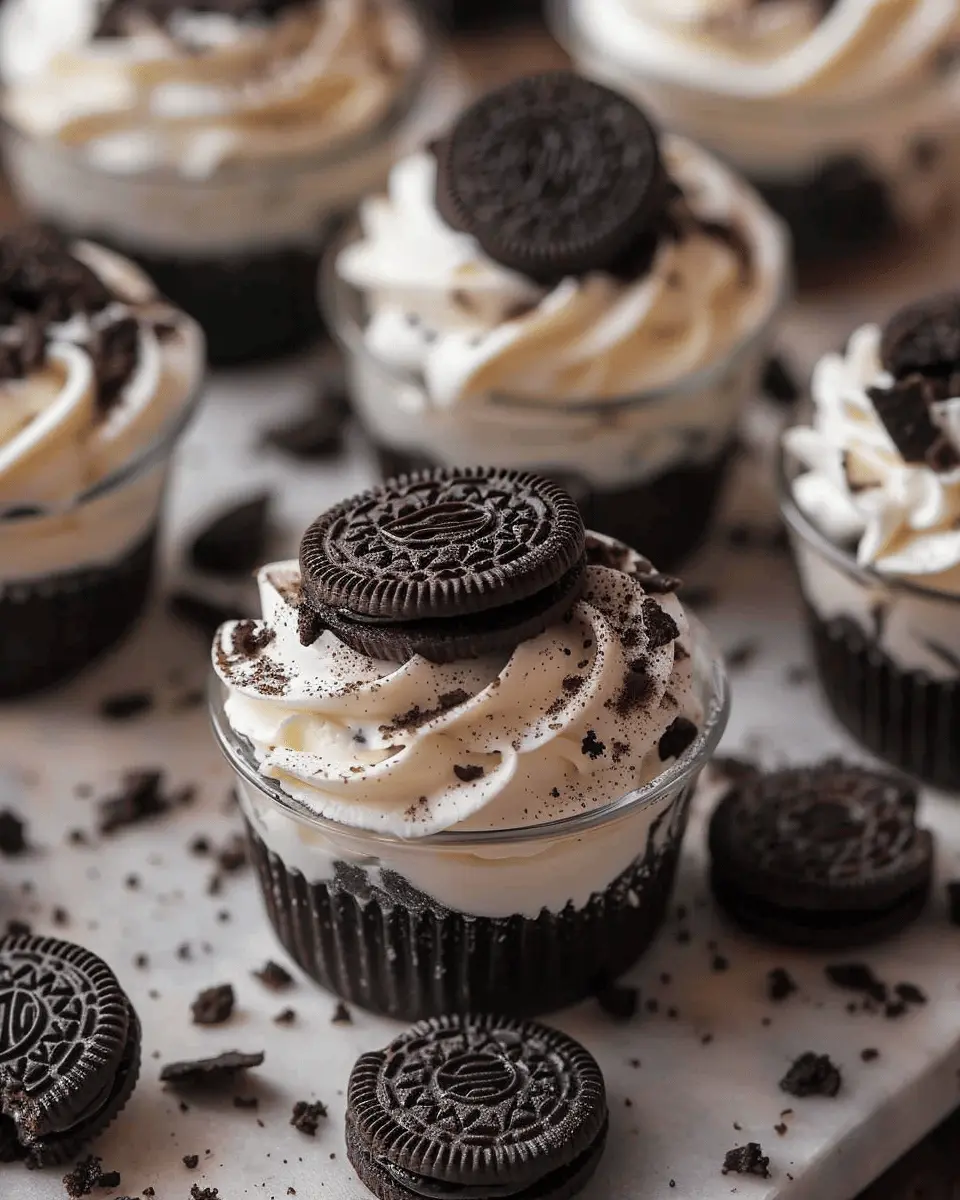Mini Oreo Dessert Cups: Indulgent Whipped Cream Cheese Delight