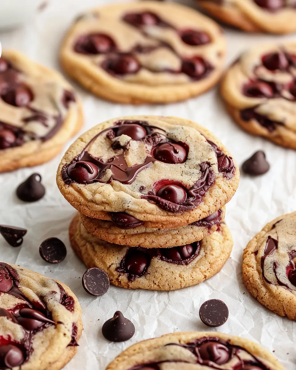 Cherry Chocolate Chip Cookies with Mocha Chips