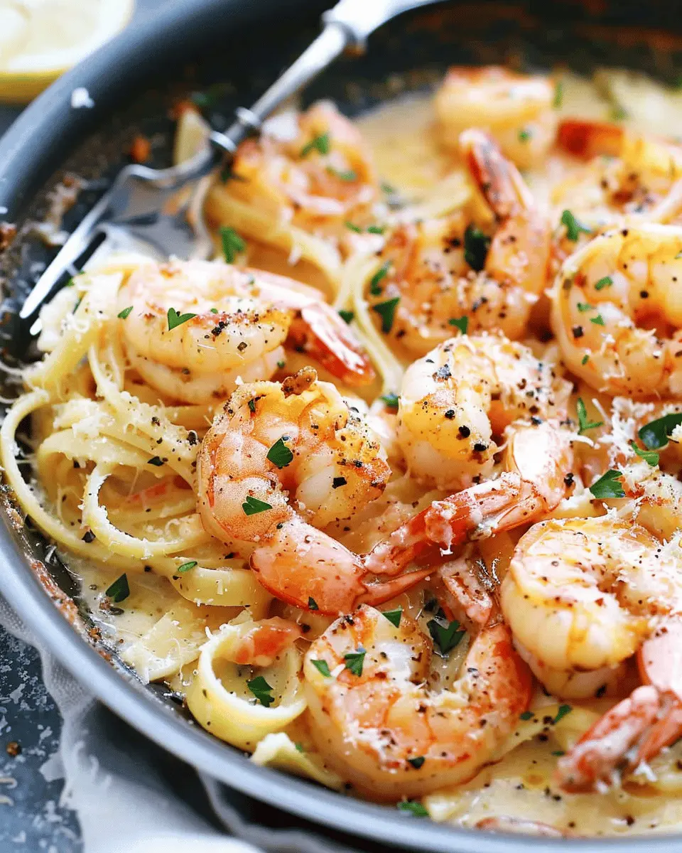Creamy Parmesan Shrimp Pasta