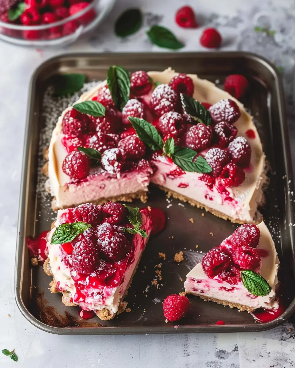 Low Calorie No Bake Raspberry Cheesecake
