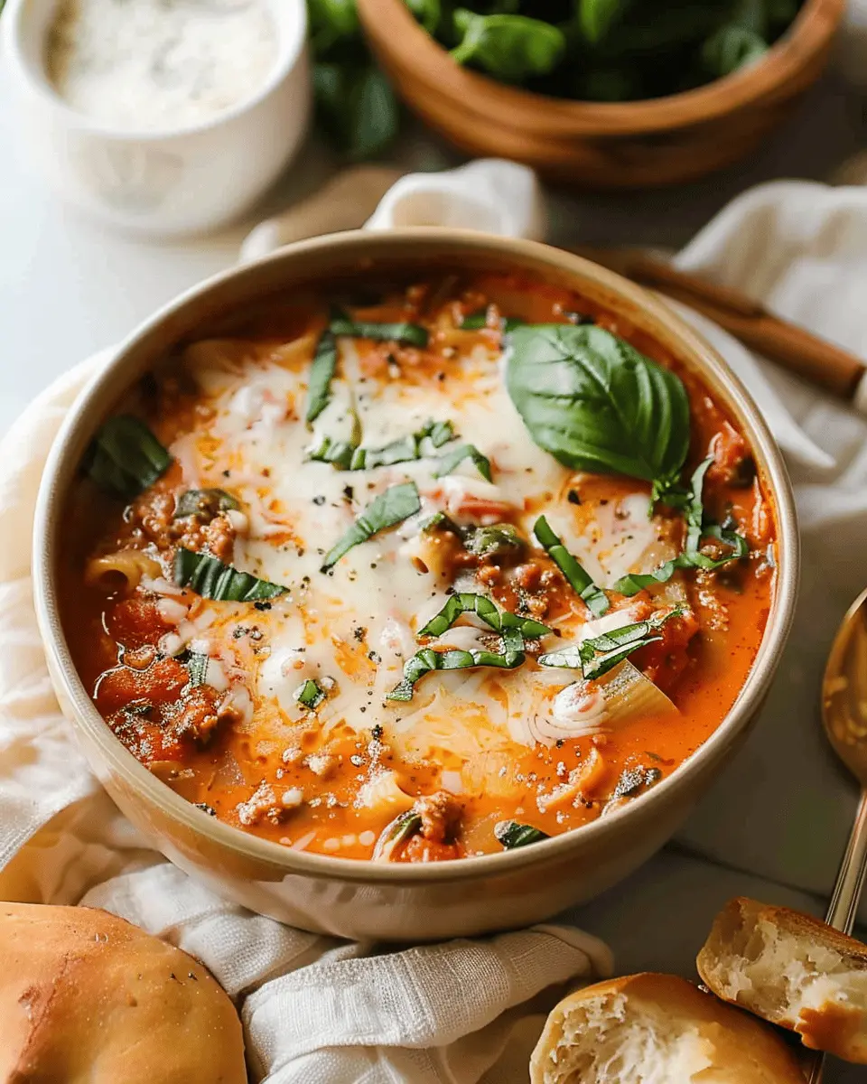 Easy Creamy Lasagna Soup: A Cozy Twist with Turkey Bacon