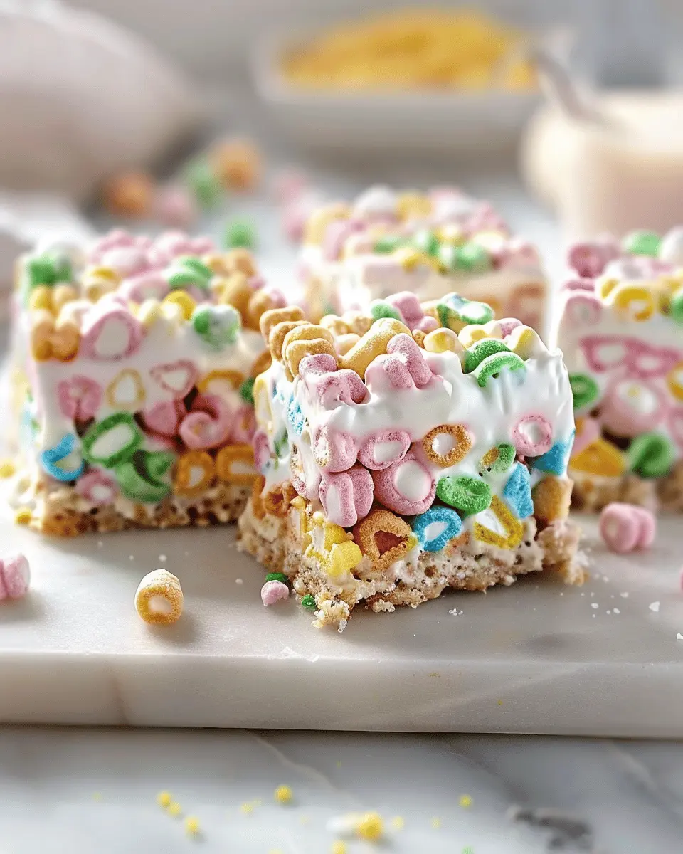 Rainbow Marshmallow Lucky Charms Bars – An Easy, Colorful Treat
