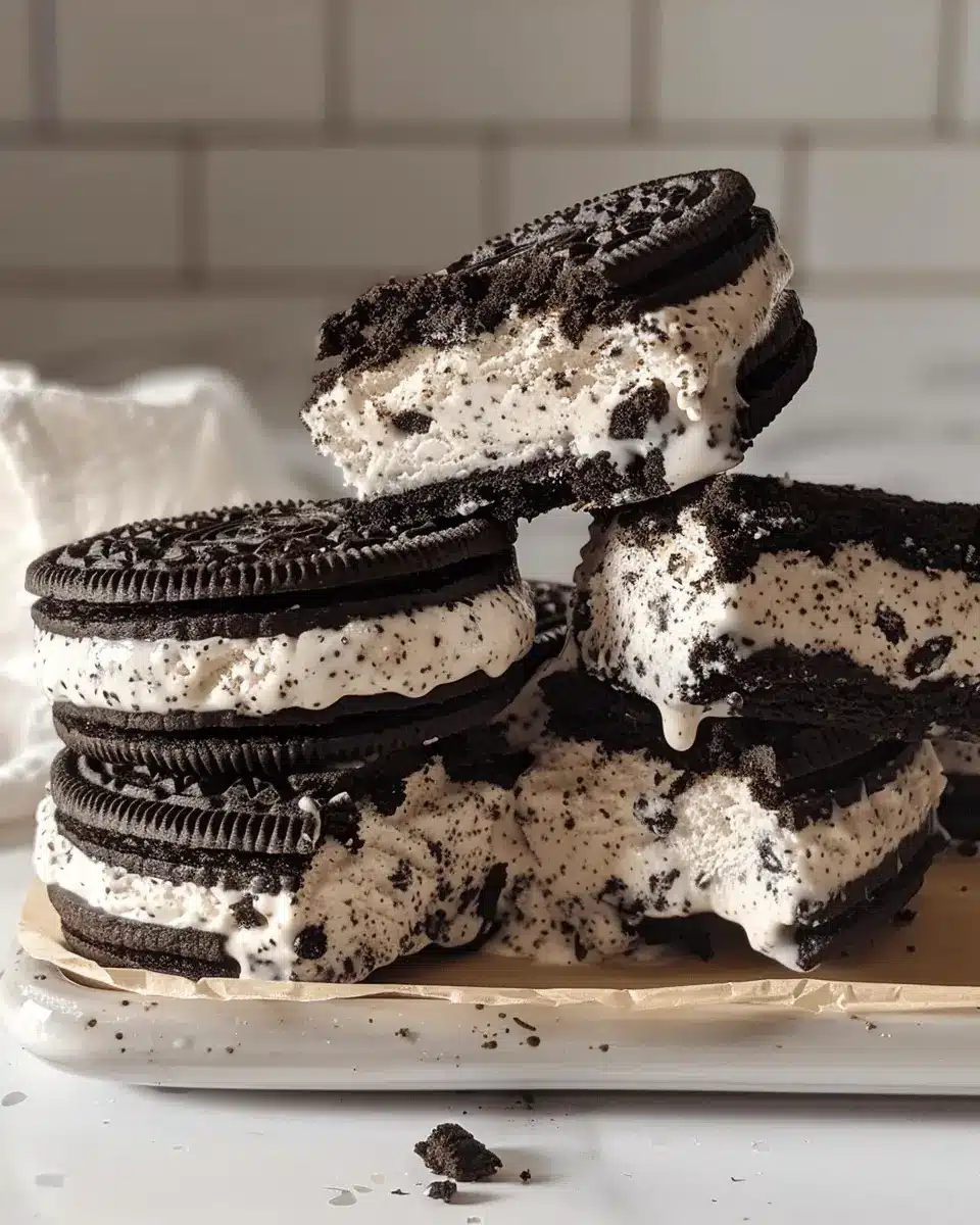 Oreo ice cream sandwich recipe
