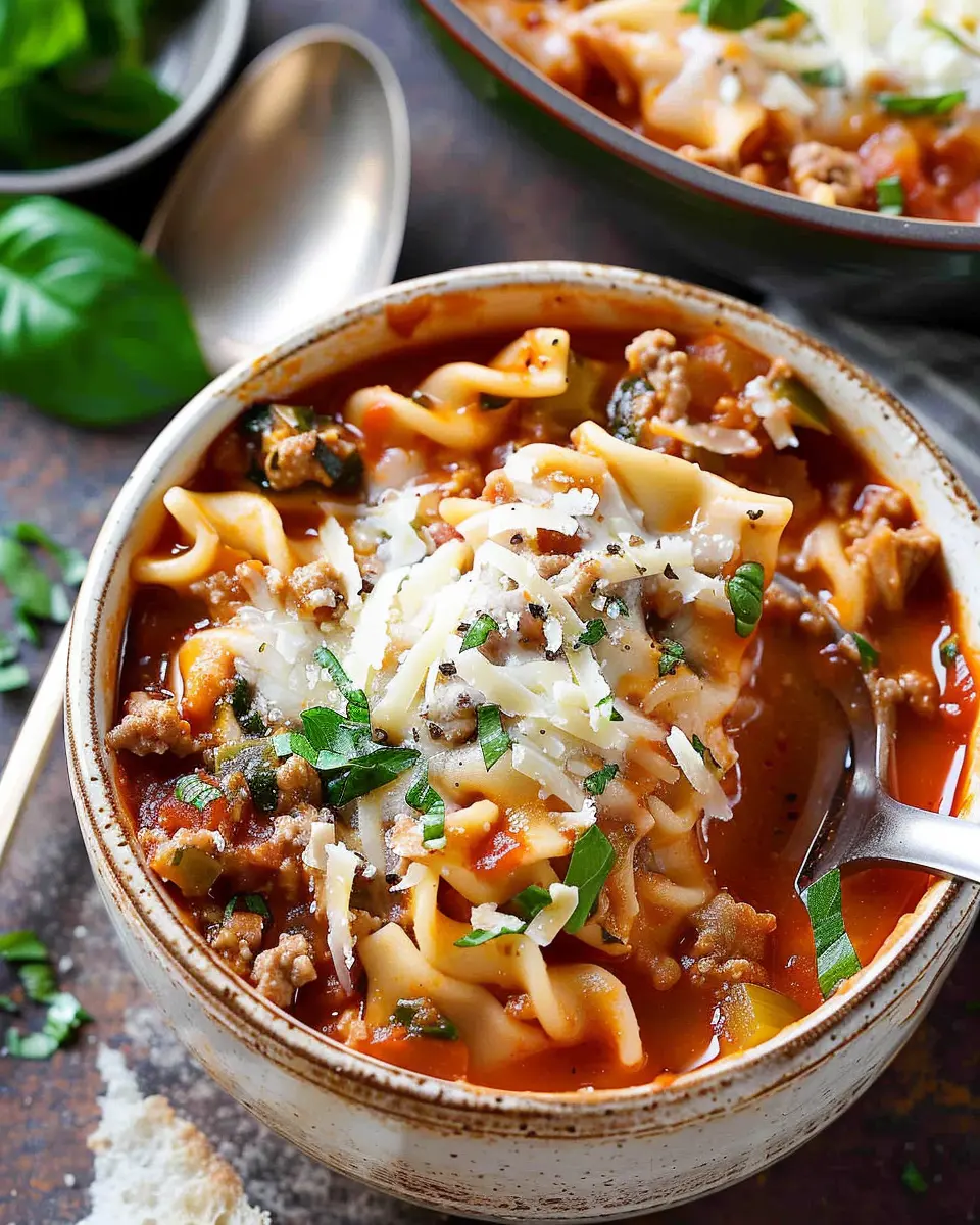 Easy Lasagna Soup: A Cozy Twist with Turkey Bacon and Chicken Ham