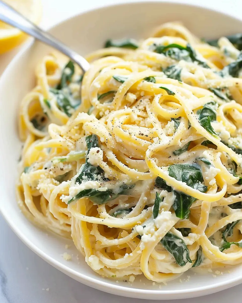 Lemon ricotta pasta with spinach: The best quick comfort dish