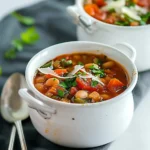 One-Pot Healthy Tuscan Minestrone Soup