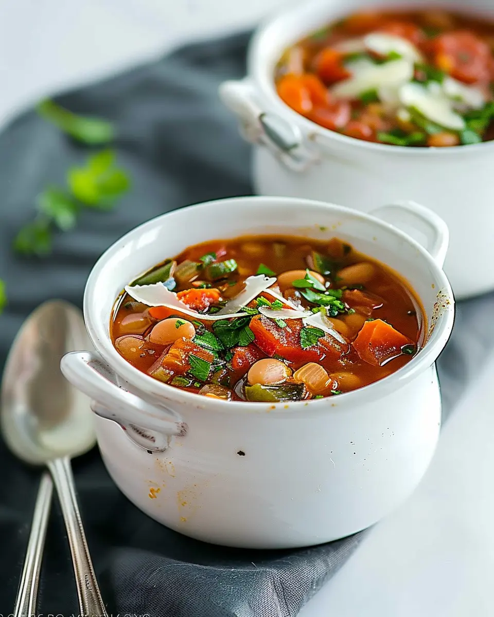 One-Pot Healthy Tuscan Minestrone Soup