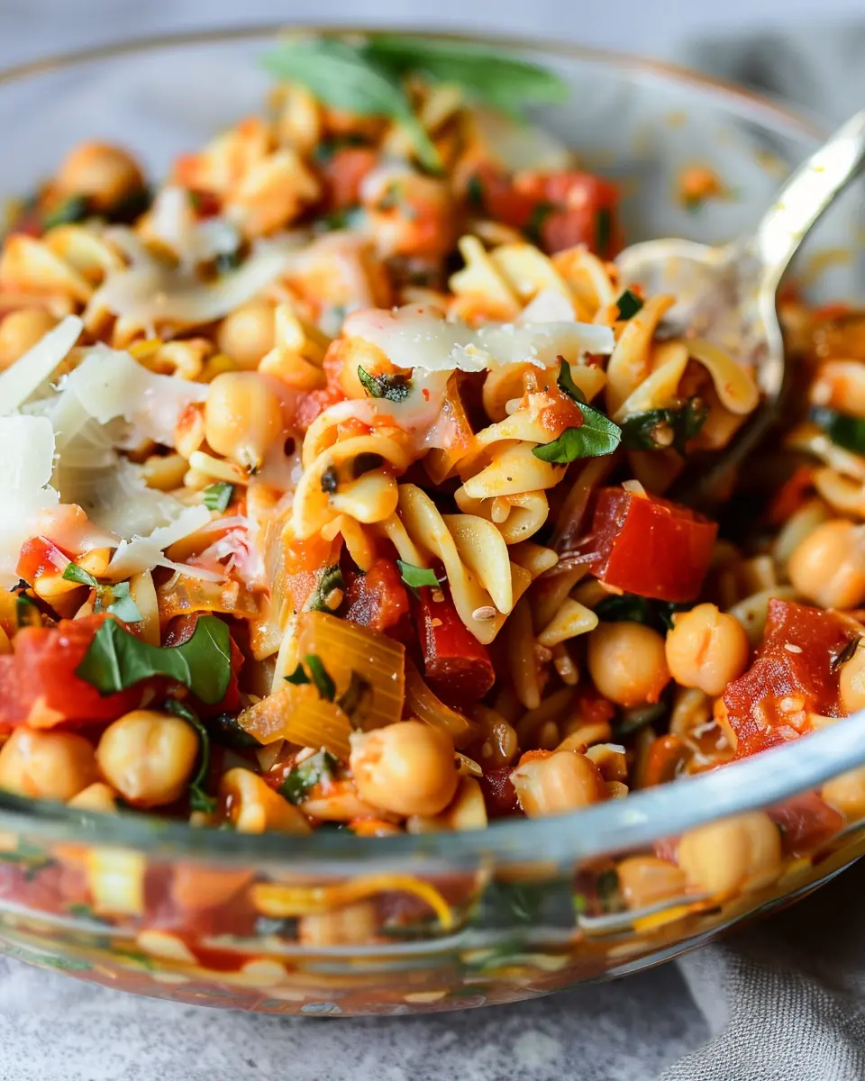 Mediterranean Chickpea Pasta