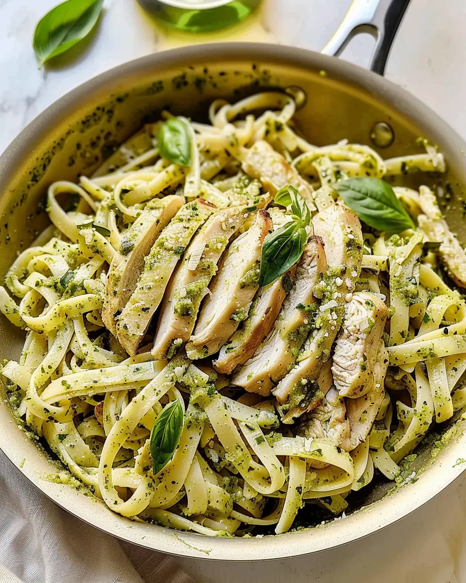 Creamy Chicken Pesto Pasta