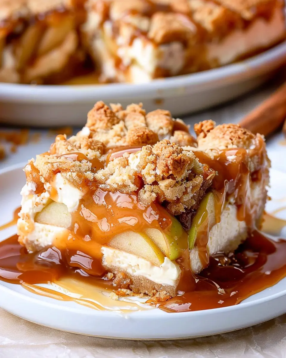 Caramel Apple Cheesecake Bars