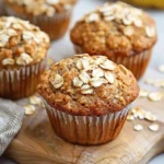 Healthy Banana Oatmeal Muffins