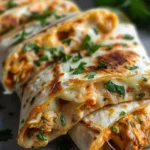 Cheesy Garlic Chicken Wraps