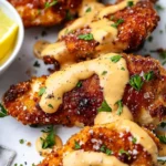Pretzel Chicken with Mustard-Cheddar Sauce