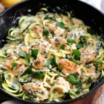 Zucchini Noodle Chicken Alfredo
