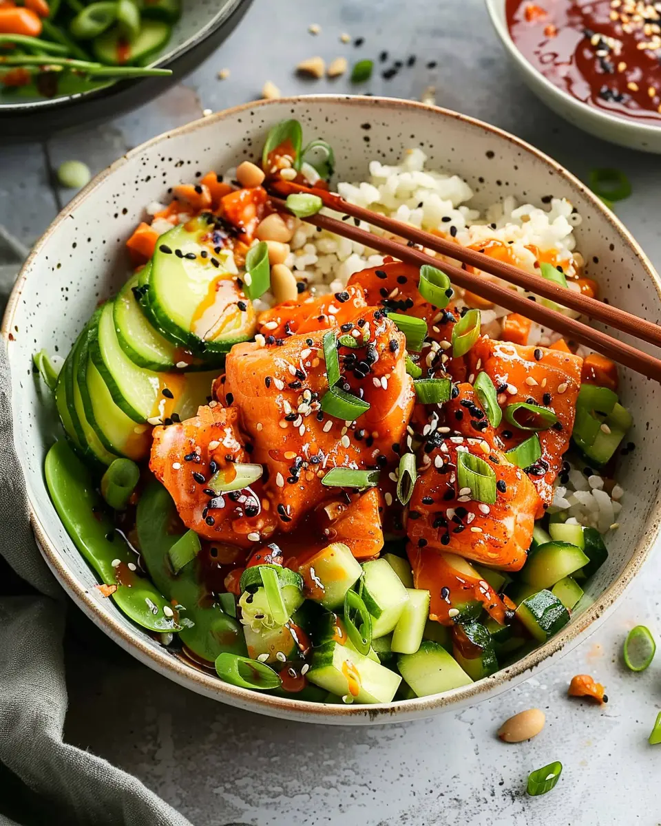 Honey Sriracha Salmon Bowls: Easy, Flavorful, and Homemade Delight