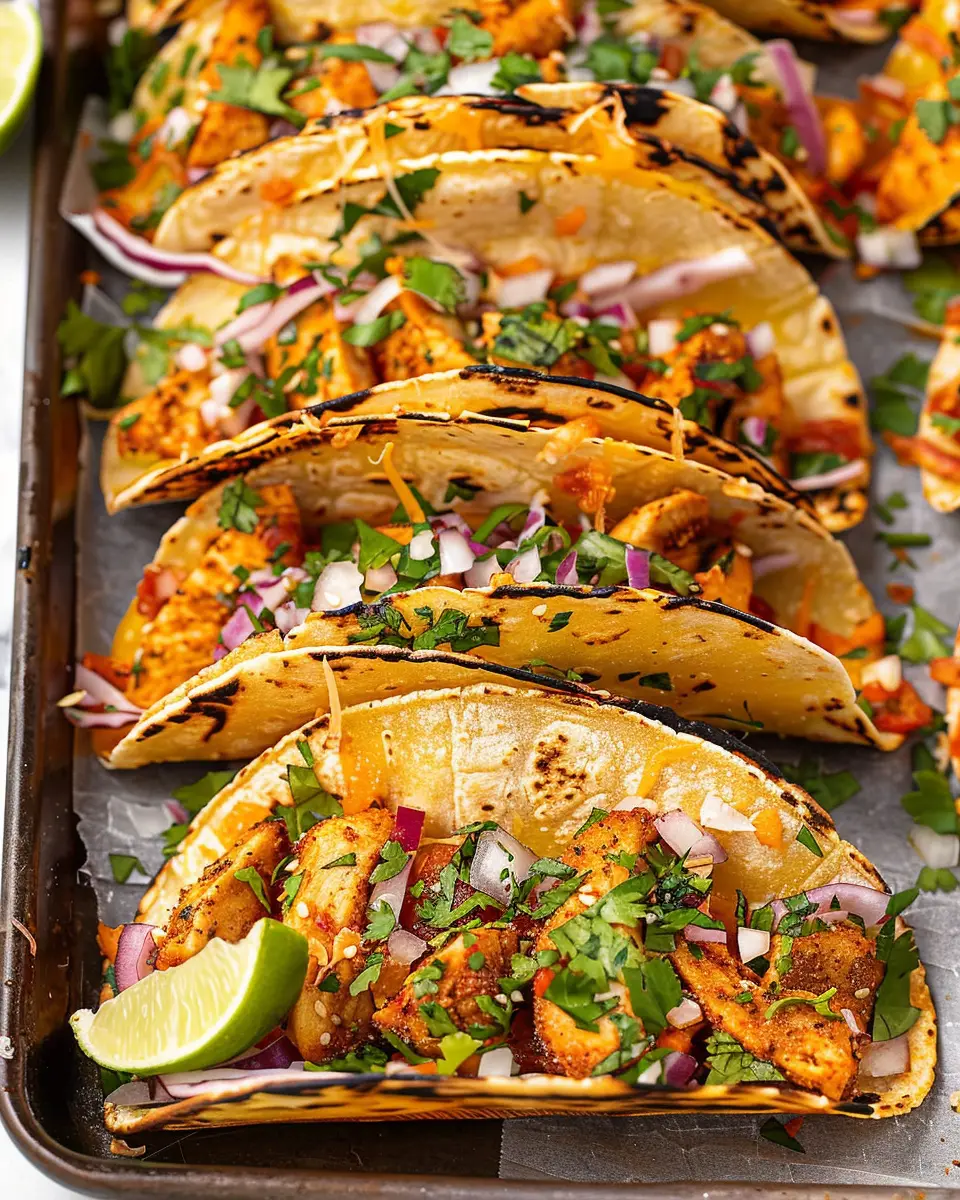 20 Minute Mini Baked Chicken Tacos
