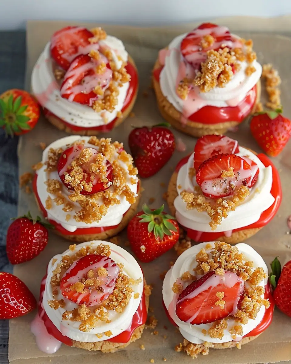 Strawberry Crunch Shortcake Cookies