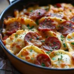 Crockpot Pierogi Casserole with Kielbasa