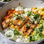 Street Corn Chicken Rice Bowls