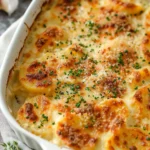 Roasted Garlic Potatoes au Gratin