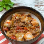 Slow Cooker Unstuffed Cabbage Rolls