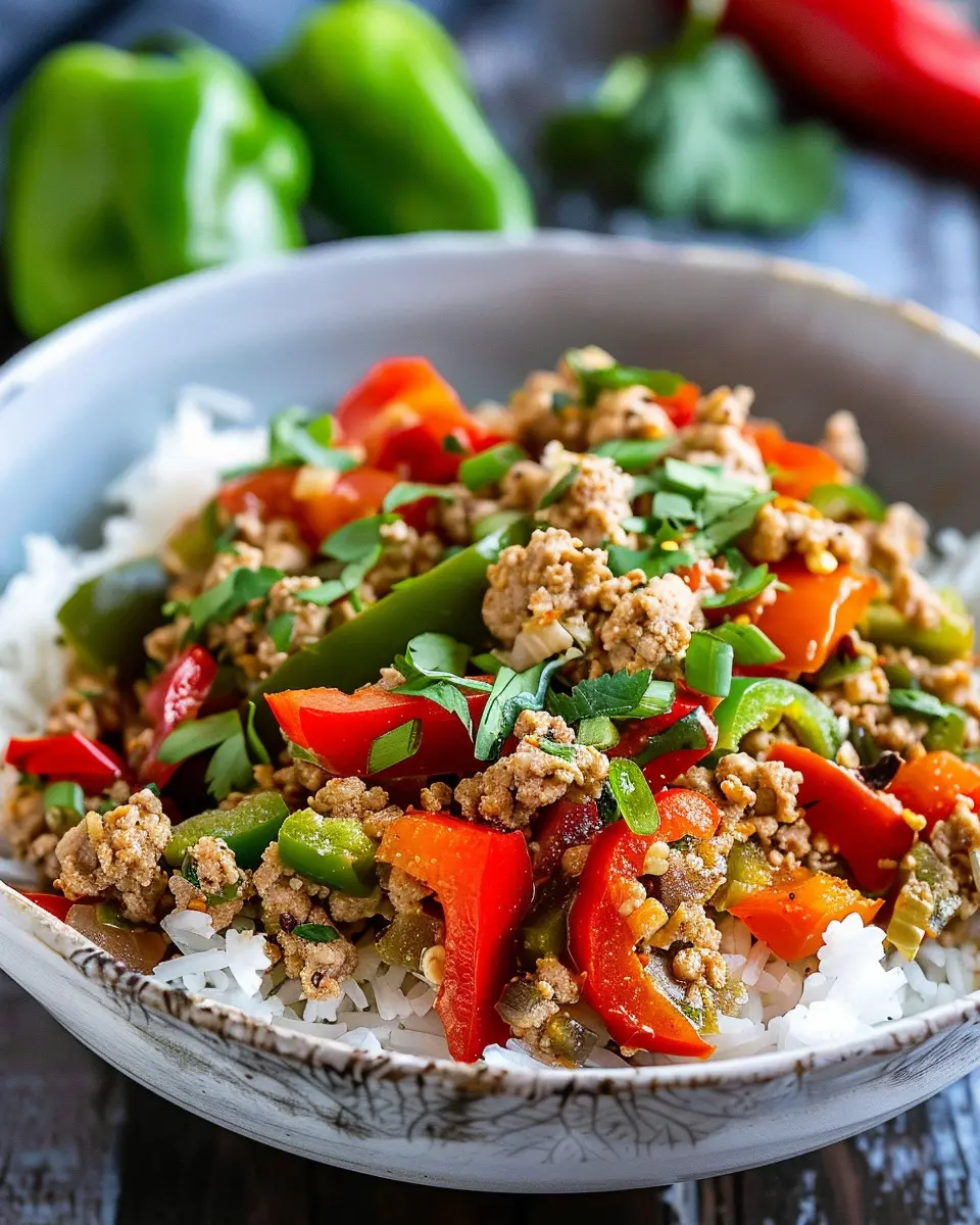 Ground Turkey and Peppers