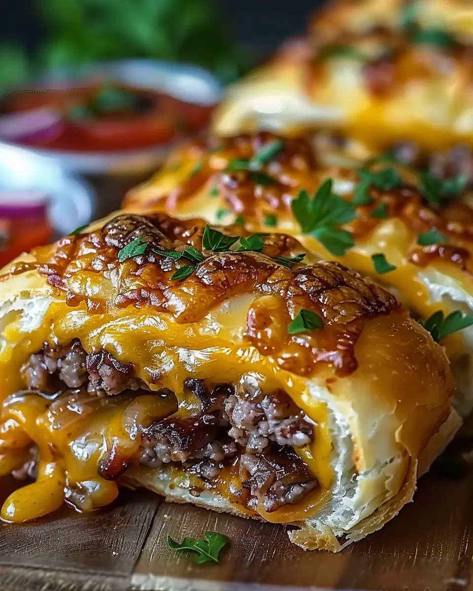 Irresistible Garlic Butter Cheeseburger Rollups