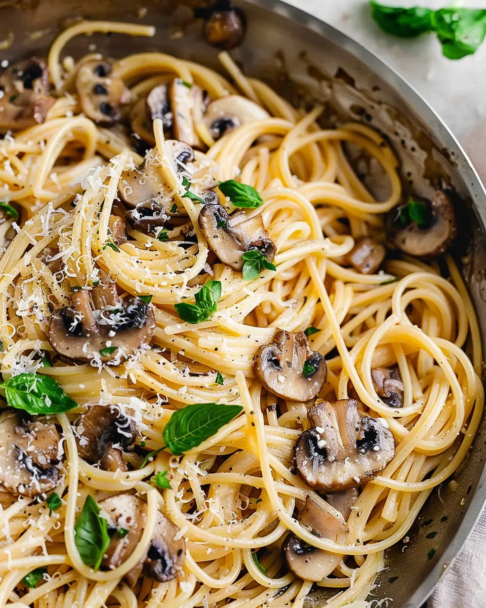 Mushroom Garlic Butter Pasta