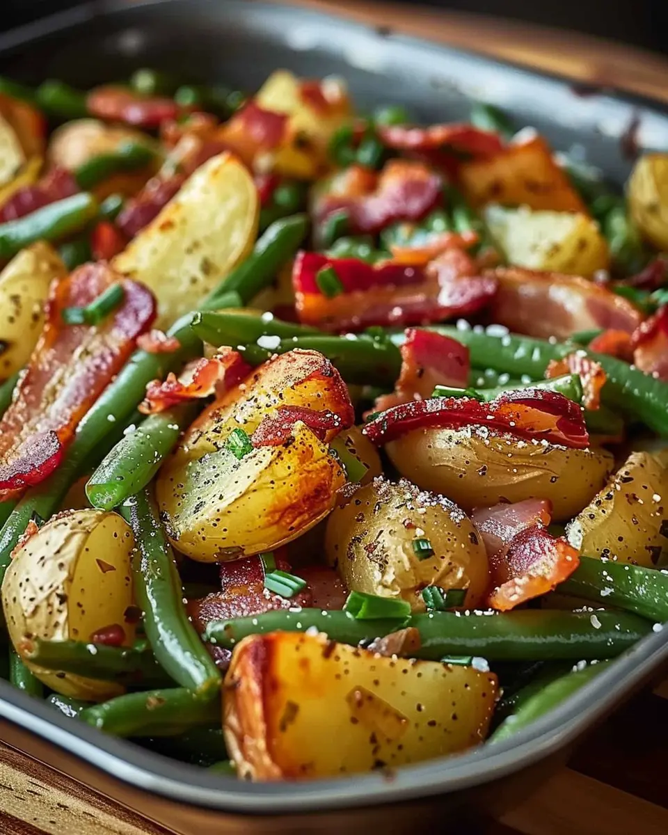 Country Ranch Green Beans ‘and Potatoes with Bacon