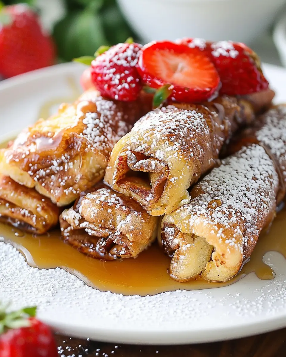French Toast Roll-Ups: Easy Indulgence with Turkey Bacon Delight