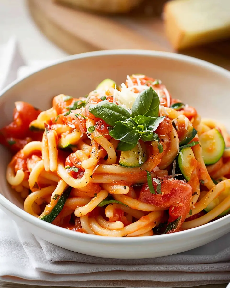 Tomato Zucchini Pasta: Easy, Fresh, and Family-Friendly Delight