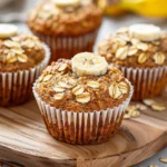 Healthy Banana Oatmeal Muffins