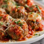 Easy Mozzarella Stuffed Meatballs