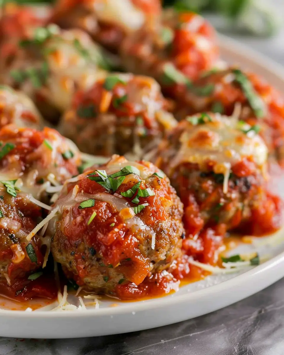 Easy Mozzarella Stuffed Meatballs