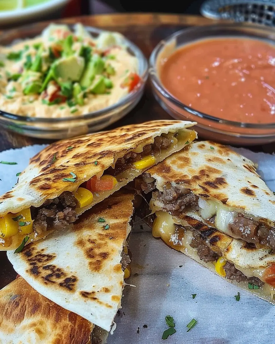 Smash Burger Quesadilla
