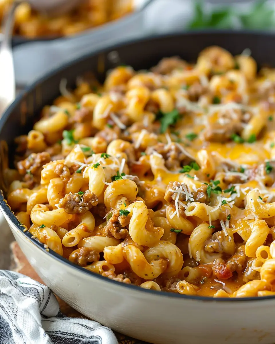 One-Pot Cheeseburger Macaroni