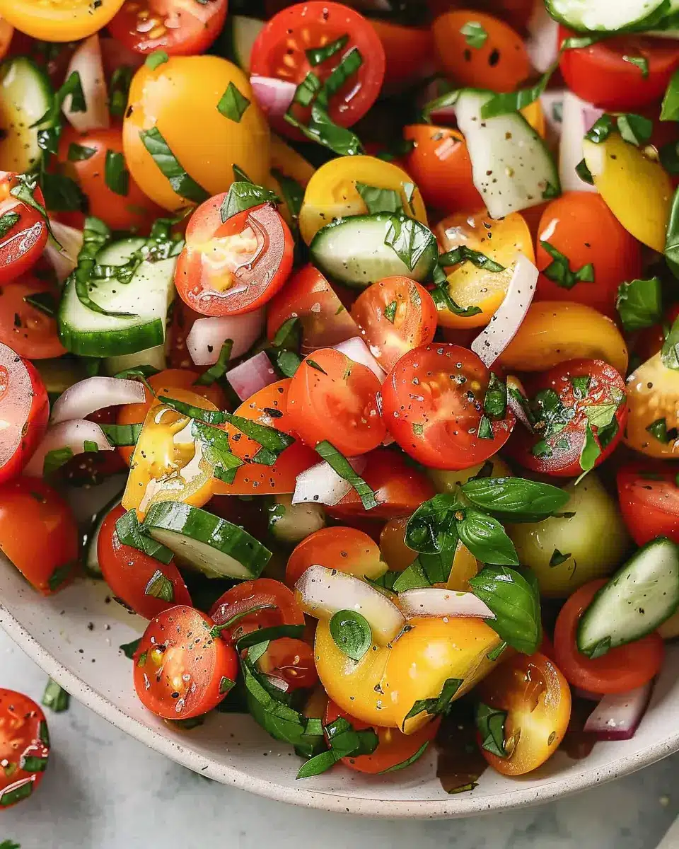 Cherry Tomato Salad: The Best Refreshing Twist with Turkey Bacon