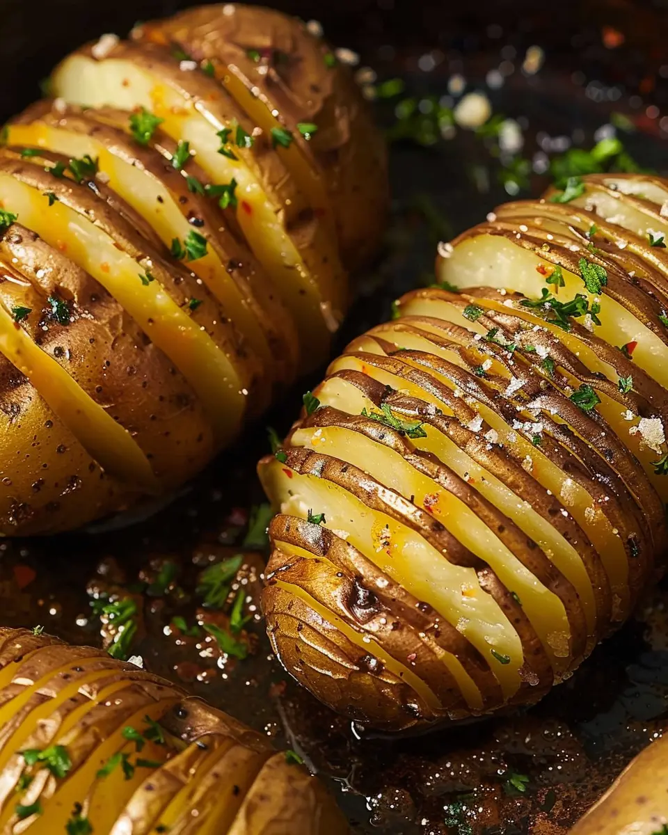 Hasselback Potatoes: Easy Recipe with Turkey Bacon and Cheese
