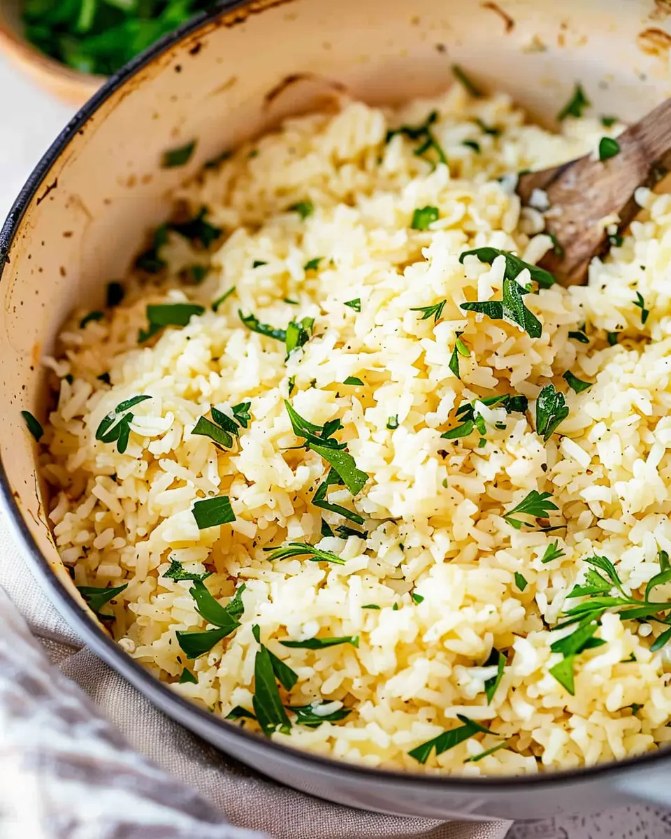 Garlic Butter Parmesan Rice