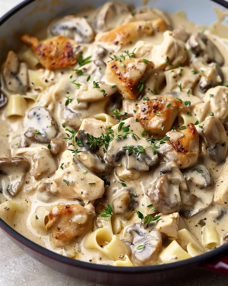 Creamy Chicken Stroganoff