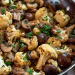 Garlic Mushrooms Cauliflower Skillet