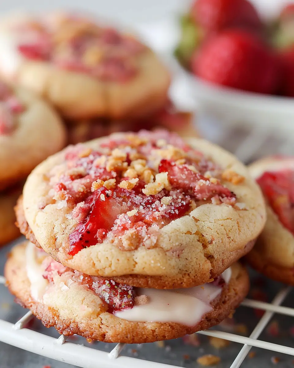 Easy Strawberry Crunch Cookies