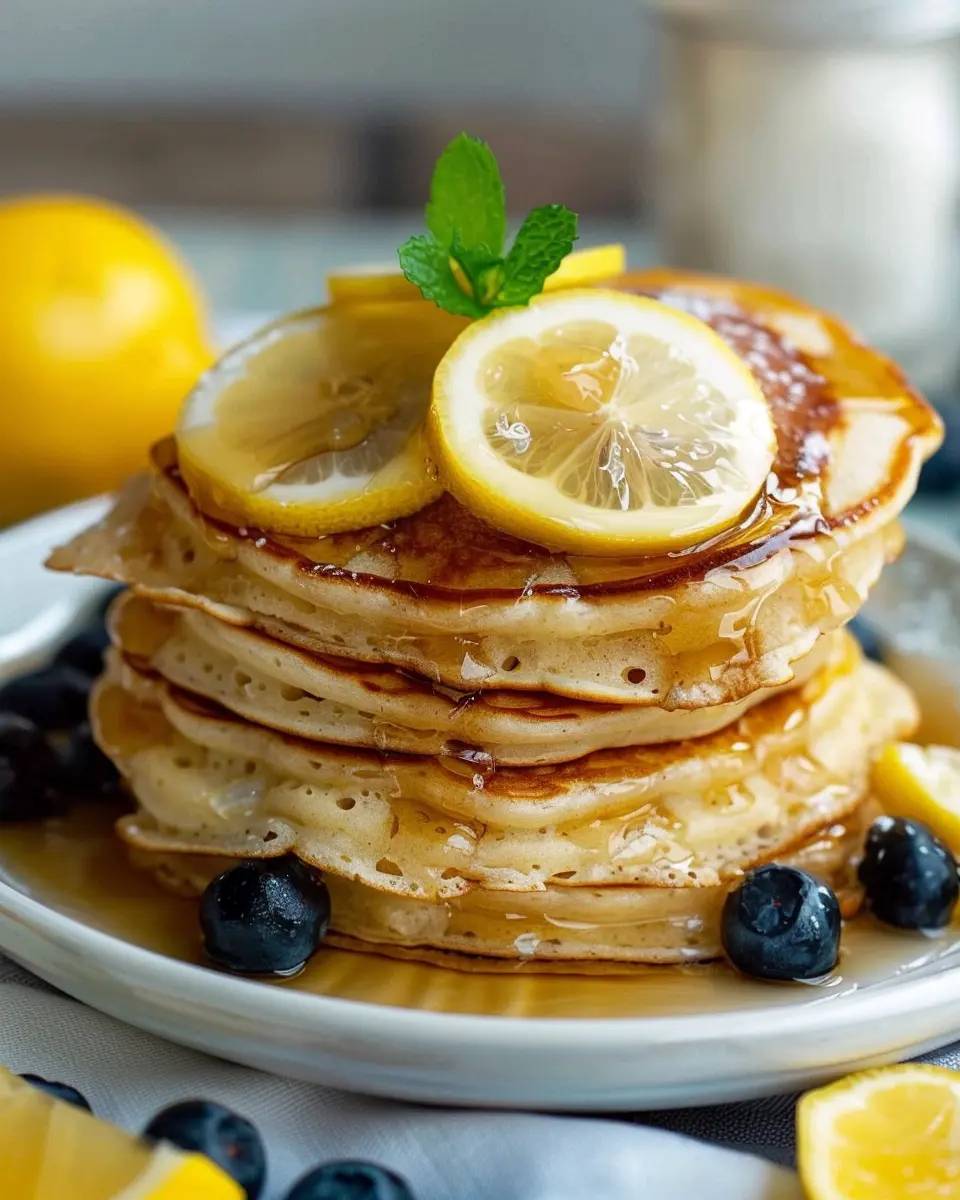 Lemon Ricotta Pancakes: Indulgent Breakfast with Turkey Bacon