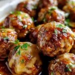 Crockpot French Onion Meatballs