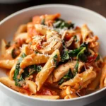 Tomato Spinach Chicken Pasta