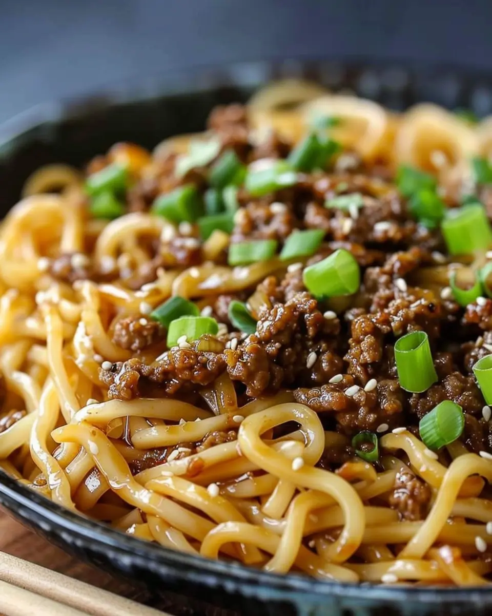 Mongolian Ground Beef Noodles Recipe: Easy Comfort Food Delight