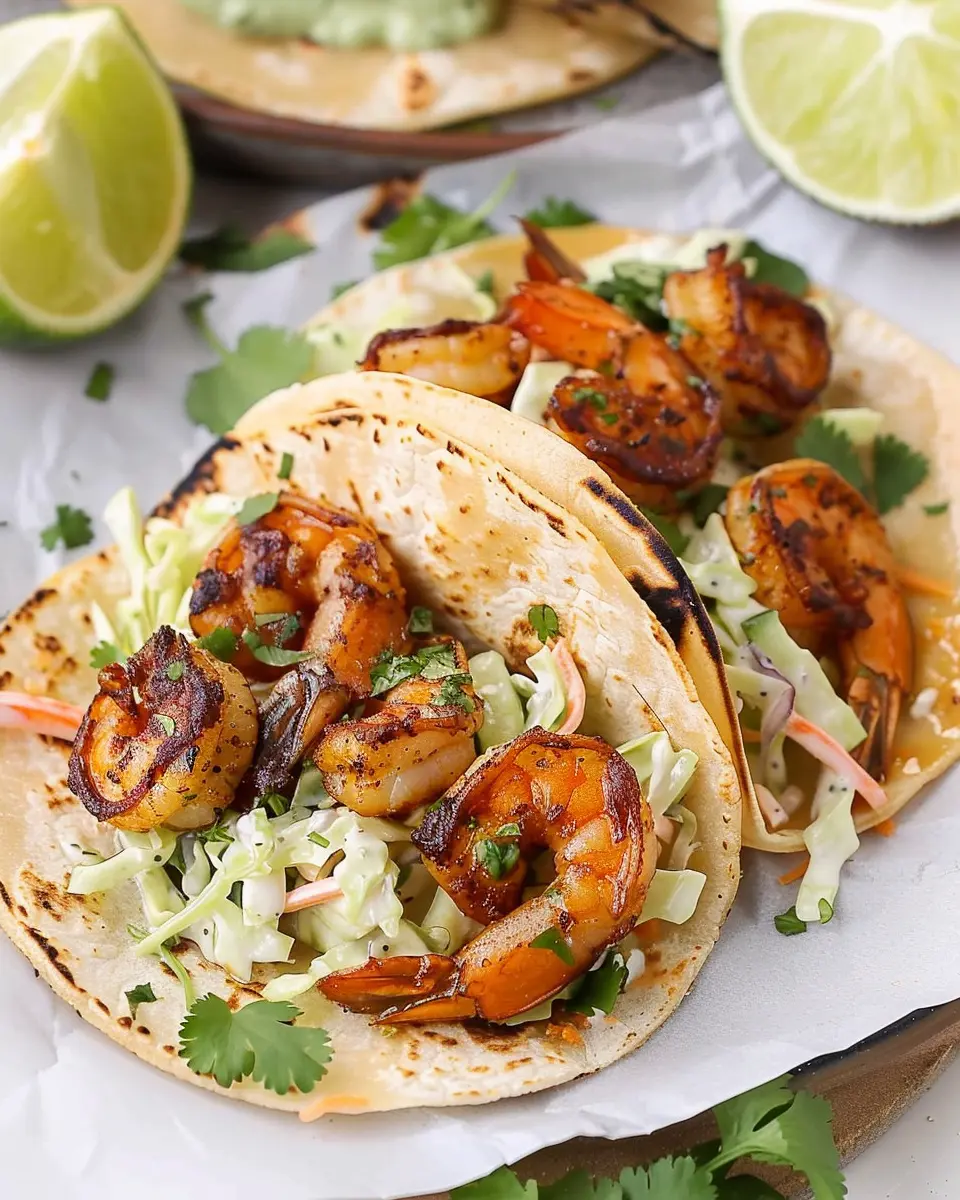 Cilantro Lime Shrimp Tacos: Easy Tacos with Creamy Slaw Delight